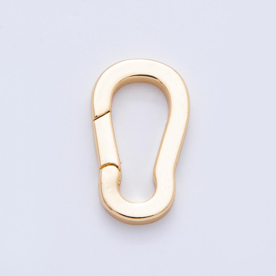 18K Gold Filled 20mm Oval Carabiner Push Gate Clasp Closure Finding ...