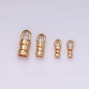 Leather or cord crimp ends with loop