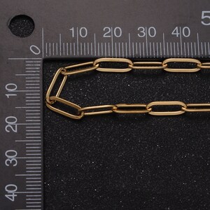 Dainty Gold Paperclip Link Chain Necklace Elongated Chain Necklace ...