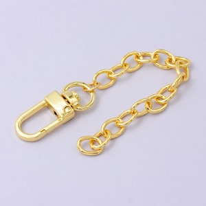 Chunky 24k Gold Filled Oval Cable chain 5 inch for Bag Charm Supply DIY Supply for Purse Charm Jewelry Making WA-2748
