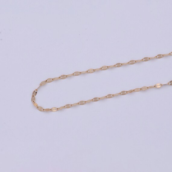 Thin Gold Cable Chain 18k Gold Plated 