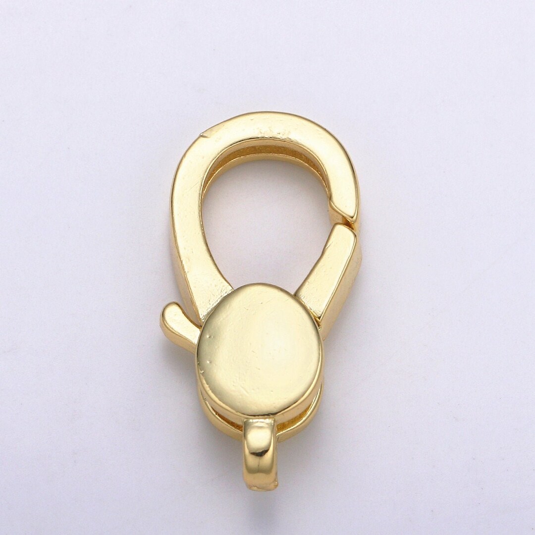 1pc Wholesale Lobster Clasp 24k Gold , Oval Lobster Claw for Jewelry