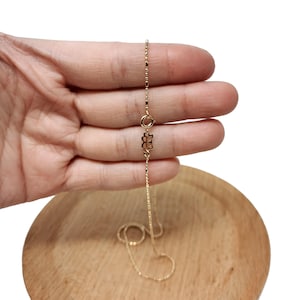 1pc 15.6&#39;&#39; ready to use gold  bead necklace chain, layering beaded chain dainty necklace, perfect for pendant charm necklace, 656