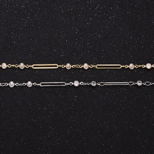 Fine Gold Filled Chain Round Bezel Cut Chain by Yard Paper Clip Chain Wholesale Unfinished Chain for Jewelry Making Roll-1329