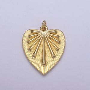 Pendentif coeur en gold filled 14 carats, collier coeur, médaillon coeur, breloque coeur, pendentif amour, pendentif coeur en or n-308