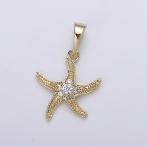 Pendentif étoile De Mer En Or Jaune 333/1000 - Bijou Fin, Cadeau élégant