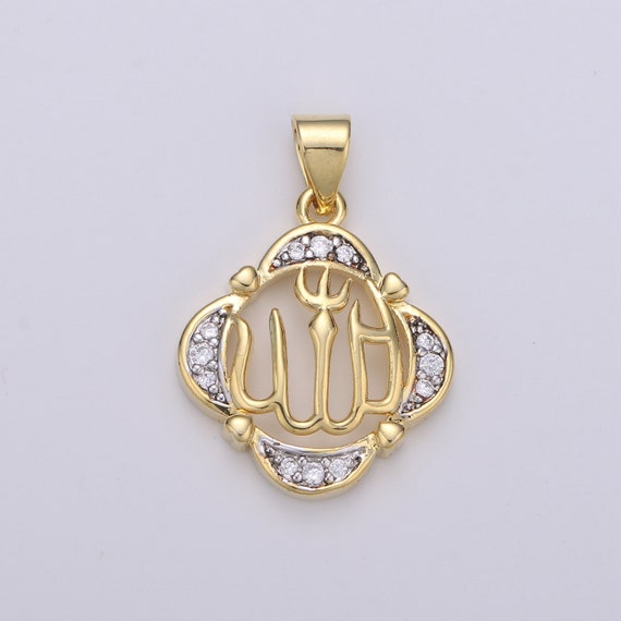 24k Gold Jewelry Allah Pendant 