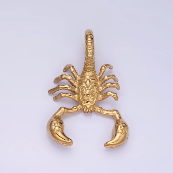 Stainless Steel Scorpio Scorpion, Animal, Insect, Scorpion DIY Jewelry Necklace Pendant Charm Findings for Jewelry Making P-1373