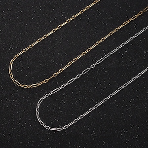 24k gold filled dainty flat edge paper clip cable link wholesale jewelry making unfinished chain in gold & silver | roll-905, roll-906