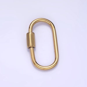 Stainless Steel 25mm Edged Tube Carabiner Clasps Closure Findings | Z-693