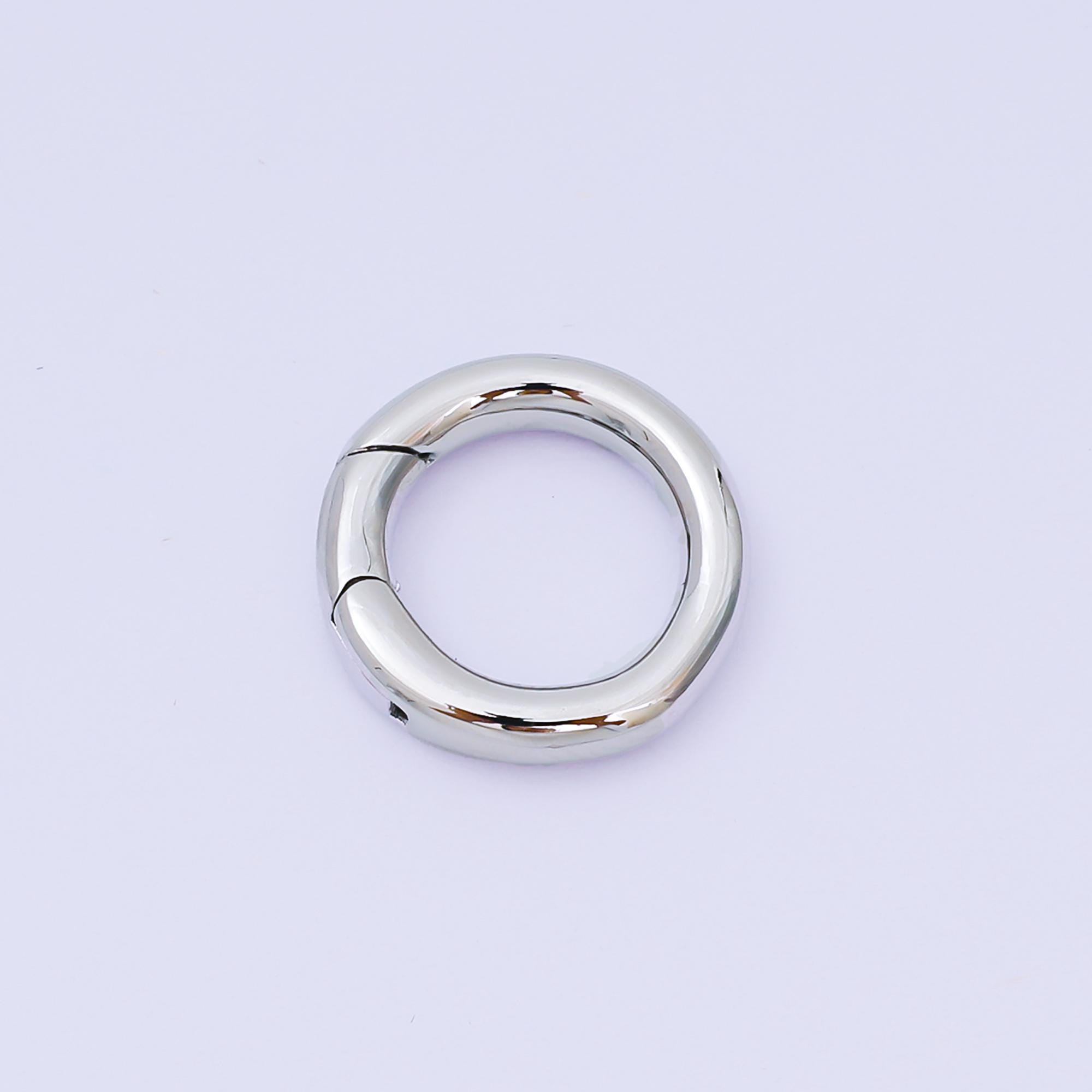 24k Gold Filled 14mm Push Round Spring Gate Ring Findings Supply | L ...