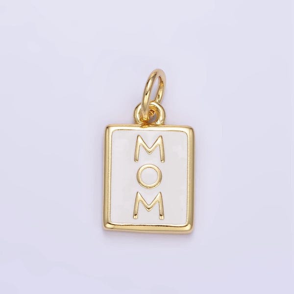 18k gold filled mama charm für armband halskette charm neue mom tag anhänger für diy großhandel schmuck zubehör e356