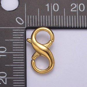24k Gold Filled 18mm Double Opening Infinity Silver Figure 8 ...