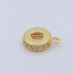 Gold filled bail connector,bead bails,gold bead spacer bail charm holder, 10mm bracelet bails