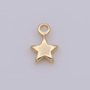 Tiny gold filled star charm mini star charm for bracelet necklace earring celestial jewelry making wholesale bulk charm