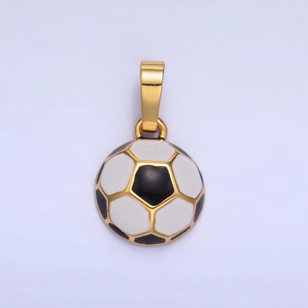 Gold Glitter Soccerball Charm main image 1