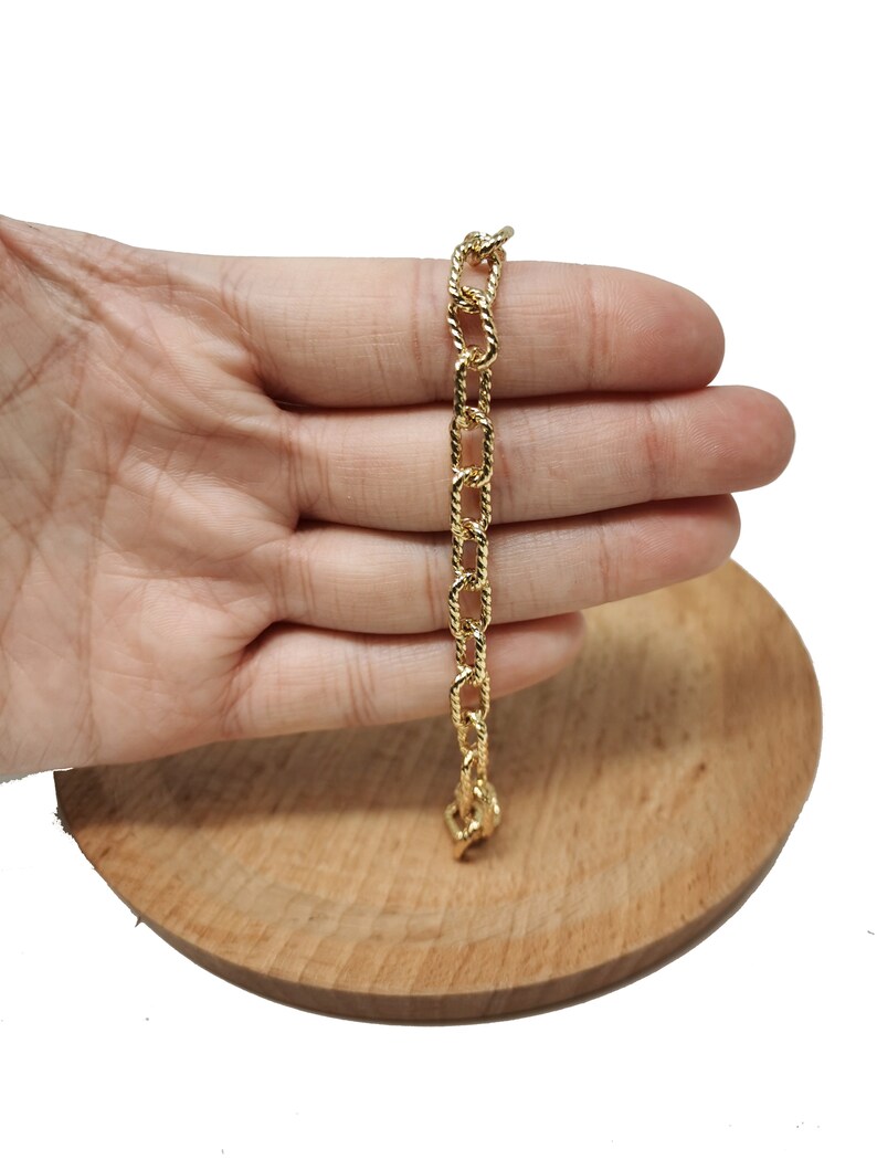24K Gold Rope Rolo Chain by Yard Rope Cable Chain by Foot Etsy