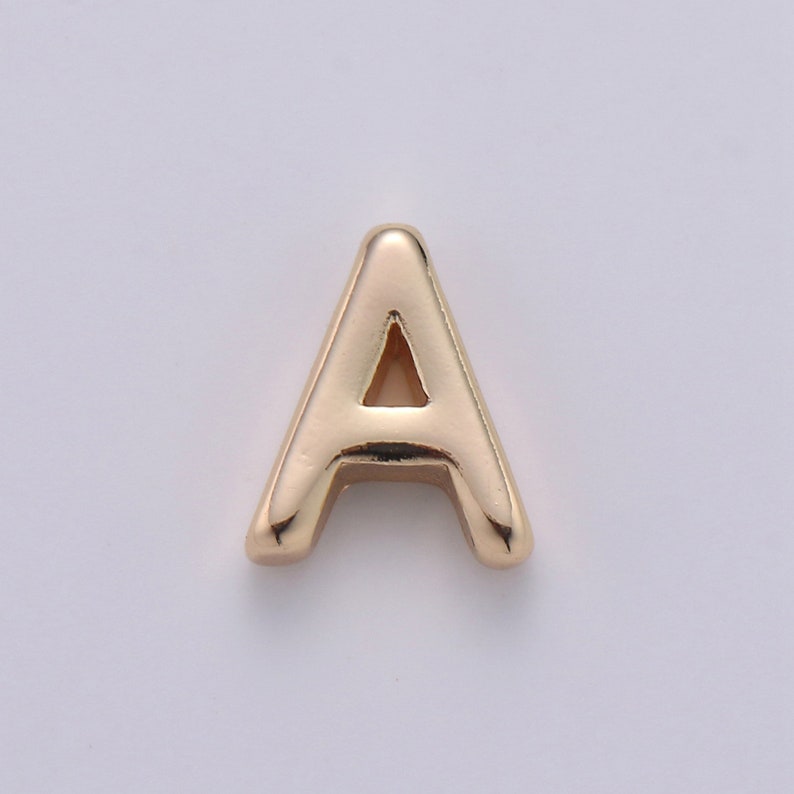 18K Gold Letter Charms Letter Beads Initial Charms Bracelet Etsy UK