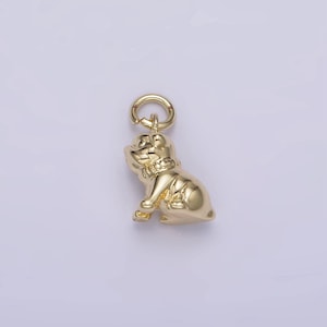 14k gold filled 11.5mm pug bull dog pet animal add-on charm | ag217