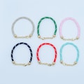 Colorful Summer Cord Bracelet Red, Pink, Blue, Green, Beige, Teal Cord Chain Bracelet Youth Summer Camp Friendship Gift | WA-3055 ~ WA-3060