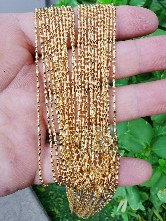 1pc 23.4'' Ready to Use 24K Gold Beads and Bones Etsy