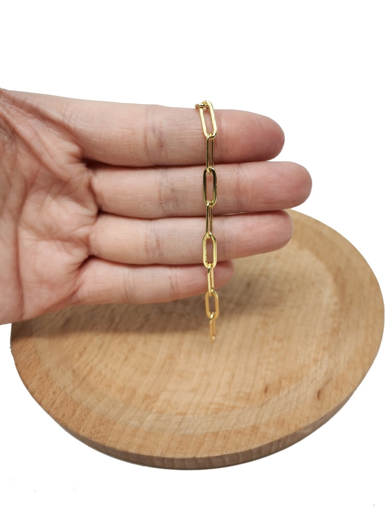 Gold Paperclip Chain by Yard Oval Link Chain Wholesale Bulk Etsy UK