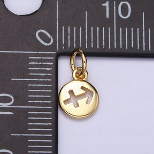 Small Zodiac Charms Gold Filled Charm Astrological Zodiac Signs, Zodiac Symbols for Add on Pendant Bracelet Earring Horoscope Charm AD483 image 9