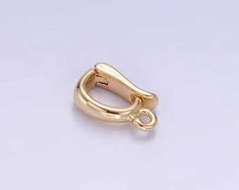 Mini Oval Removable Bail, Gold Charm Enhancer Clasp, Pendant Bail Clasp, Necklace Making Z698