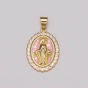 24k Gold Virgin Mary Pendent - Etsy