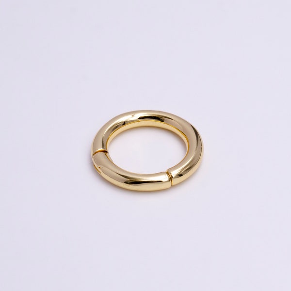 24K Gold Filled 16mm, 17mm Pull Round Gate Ring Sieraden Supply Charm Holder Enhancer Clasp | Z378 Z380