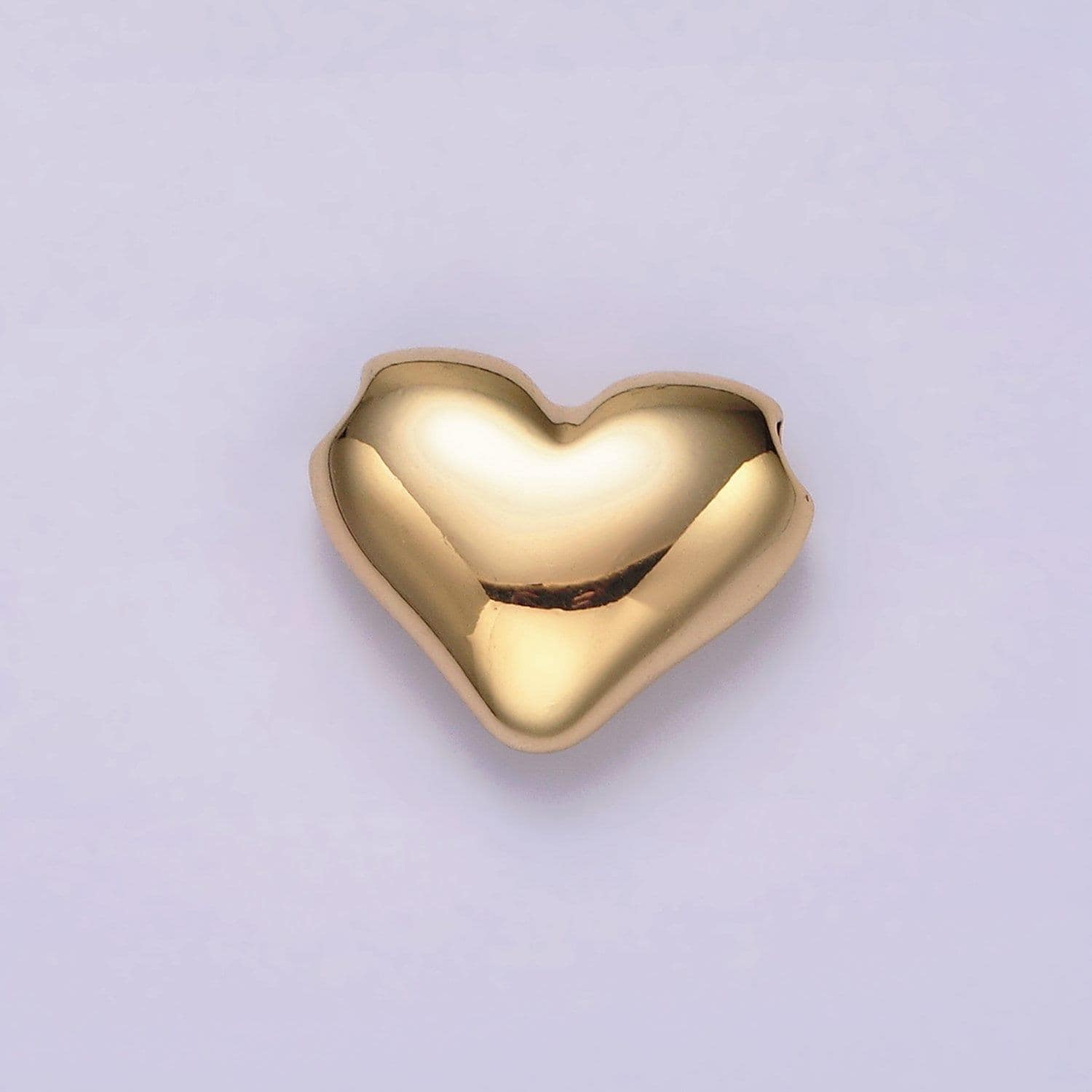 Fat Heart Shape Rounded Bottom 24k Gold Filled 13mm Chubby Heart Minimalist Bead | B844 - Etsy