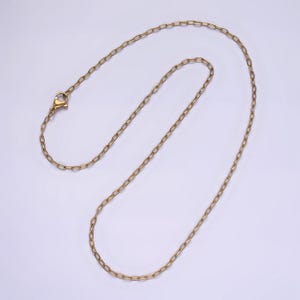 Stainless steel 2mm dainty cable chain 17.72 layering chain necklace | wa-2025