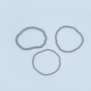 Dainty Silver Beaded bracelet Stretch Silver Ball Bracelet for Stackable Jewelry WA-2981