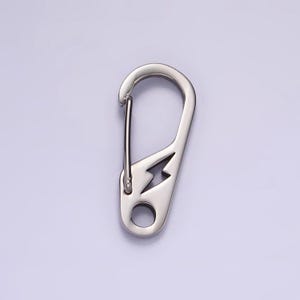 Stainless steel 30mm open lightning oval snap hook carabiner findings supply | z561