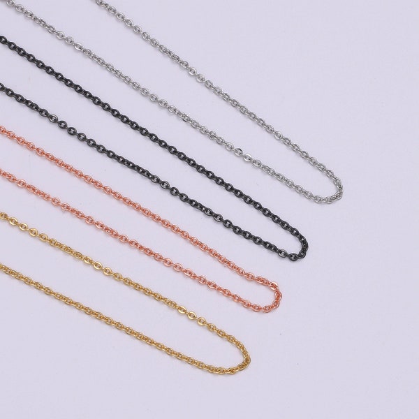 1x Adjustable Cable Chain Necklace Bracelet Dainty Cable Chain For Jewelry Making with Pendant Charm, L-202~L-205