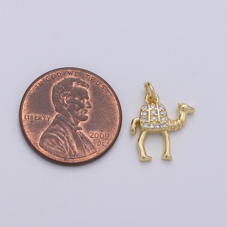 Gold Camel Charm 14k Gold Camel Pendant Arabian Desert Etsy