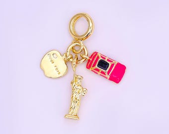 14Kソリッドゴールド「I Love NY」ペンダントネックレス：ステート