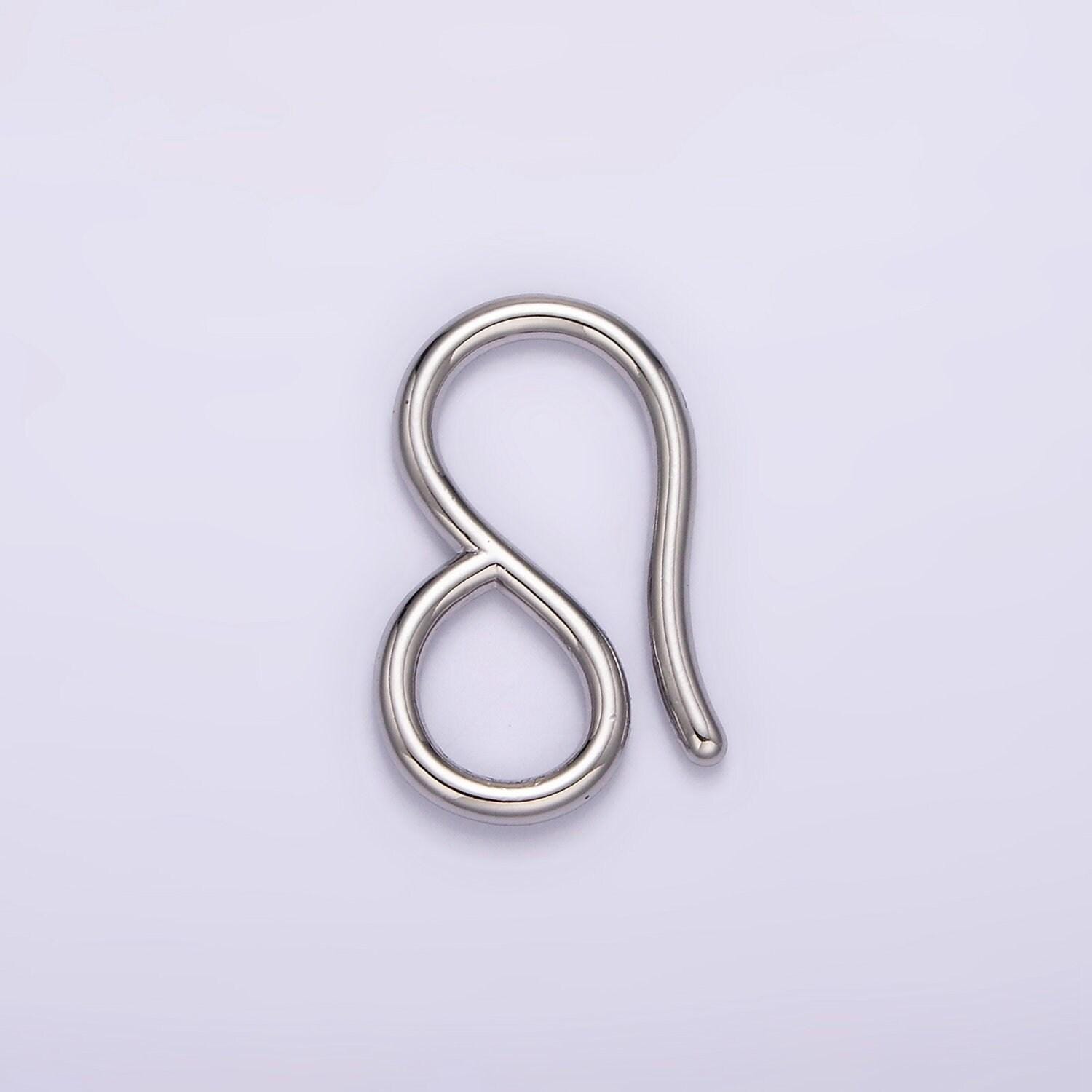 14k Gold Filled 22mm Curved Minimalist Infinity S-hook Closure