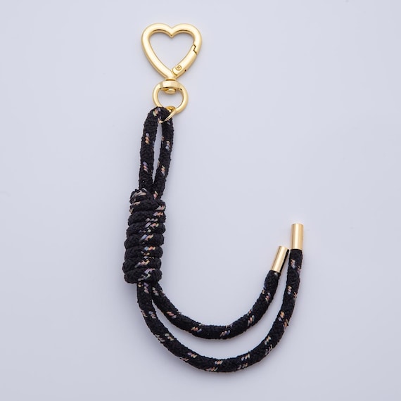 Braided Rope Bag Charm Keychain, Colorful Cord Charms for Purse