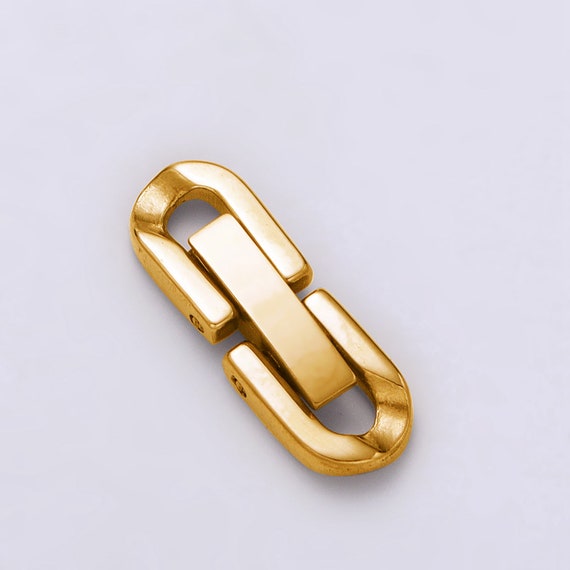 Gold Fold Over Clasps Extender Clasp Closure Stainless Steel End