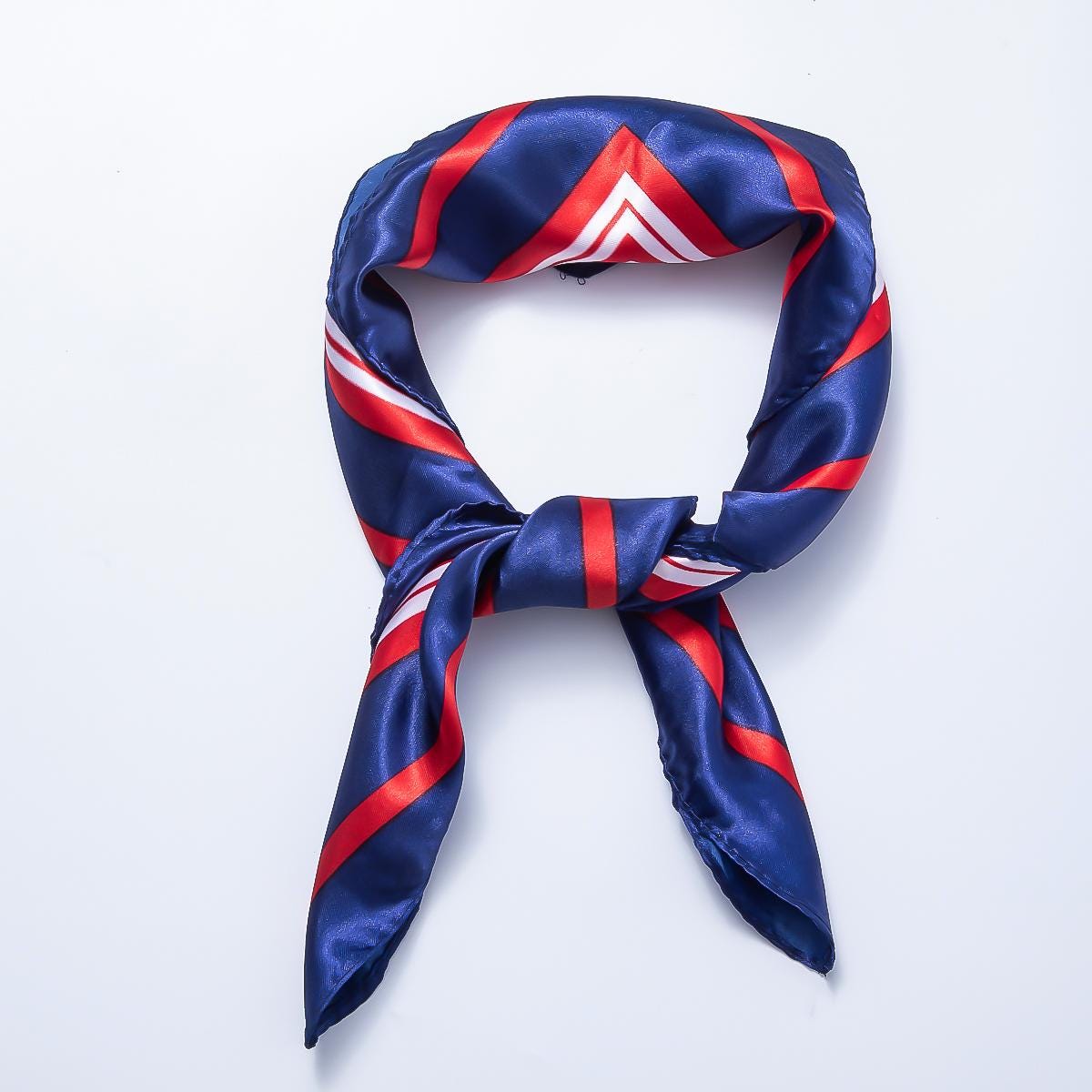 Patriotic Satin Scarf American Flag Bandana 4th of July Neckwear Red ...
