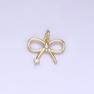 14k Gold Filled 11mm Mini Bow CZ | AG-662, G-392