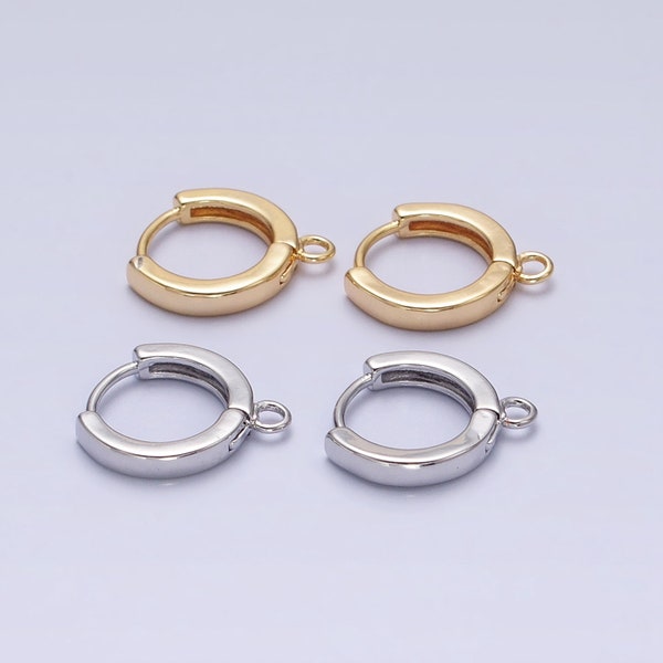 12mm Earring Hoops Lever Back one touch w/ open link Lever Hoop earring Nickel free Lead Free for Earring Charm Making Findings Z288