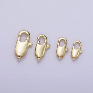 1pc wholesale 14k gold filled 13.5mm, 12mm, 10mm, 9mm lobster claw clasps closure jewelry findings supply | z525 - z528