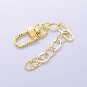 Cute 24k Gold Filled Oval Cable Link chain 5 inch for Bag Charm Supply DIY Supply for Purse Charm Jewelry Making WA-2895
