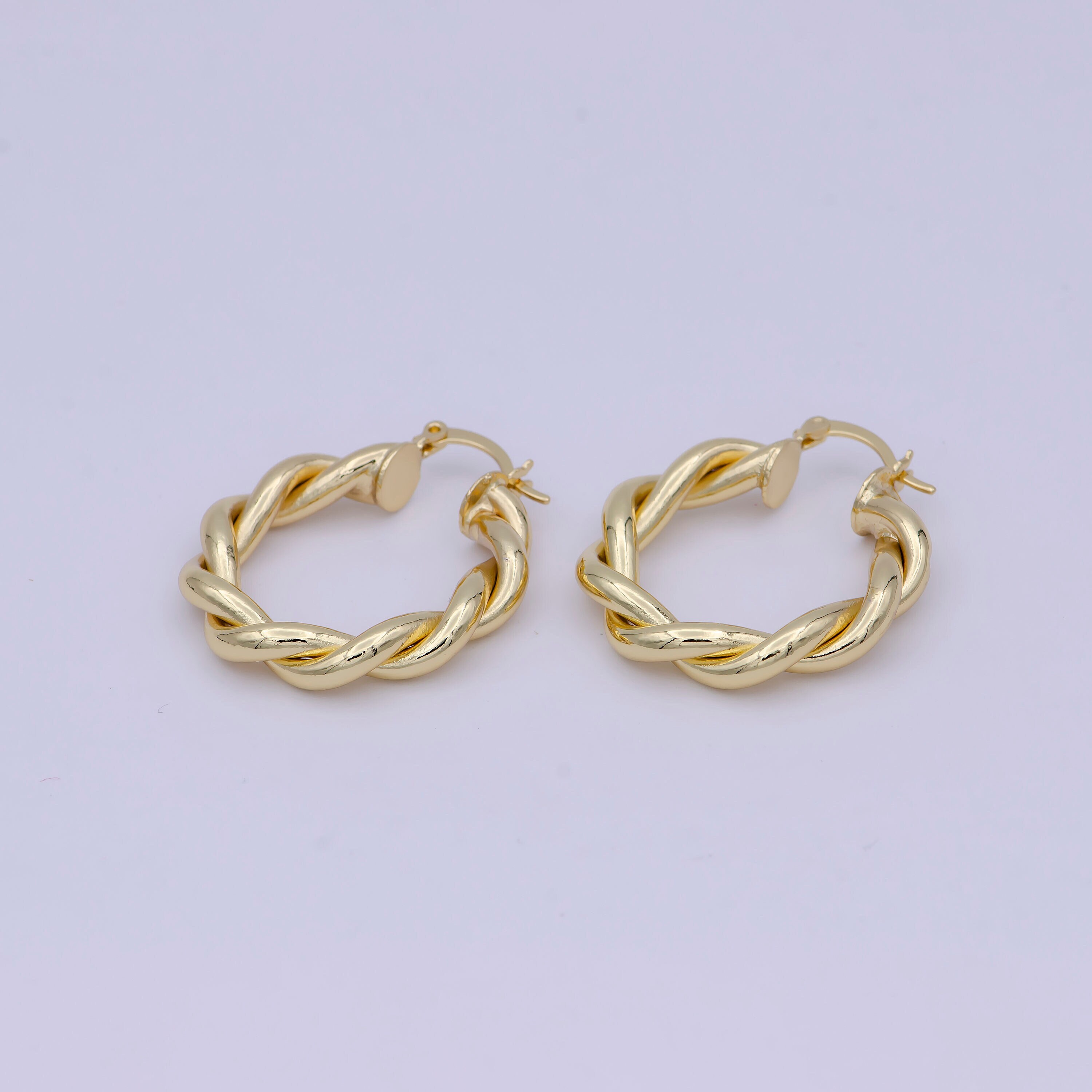 24k white 2024 gold hoop earrings