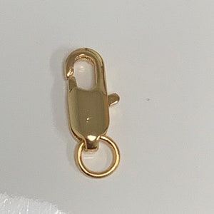 1pc Wholesale Lobster Clasp 24k Gold , Lobster Claw with Jump Ring for Jewelry Necklace Bracelet Anklet Making, Size 12mmx6mm