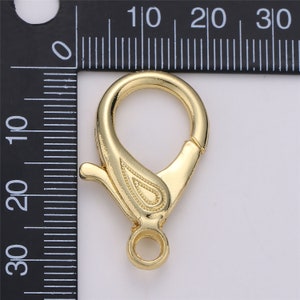 1pc Wholesale Lobster Clasp 14k Gold , Lobster Claw with Jump Ring for Jewelry Necklace Bracelet Anklet Making, Size 31mmx20mm, K-345 31mm