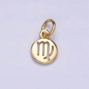 Small Zodiac Charms Gold Filled Charm Astrological Zodiac Signs, Zodiac Symbols for Add on Pendant Bracelet Earring Horoscope Charm AD483 image 10