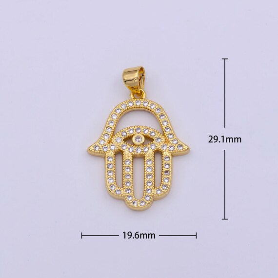 Gold hamsa charm best sale